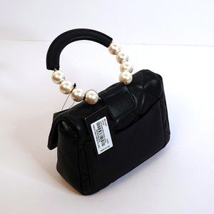 BADGLEY MISCHKA hand bag. Black, Large Pearls